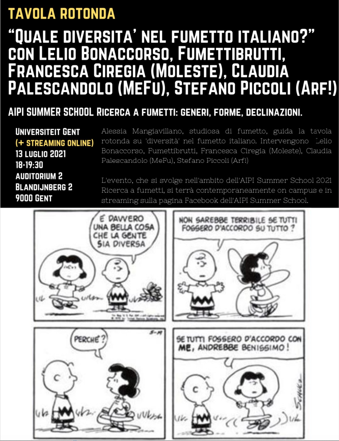 Gand : séminaire sur la bande dessinée italienne.