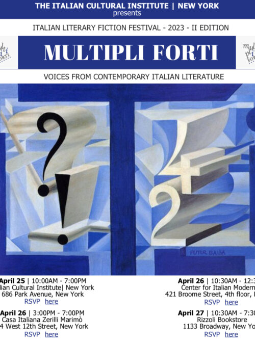 New York: Multipli forti. Voices of Contemporary Italian Literature