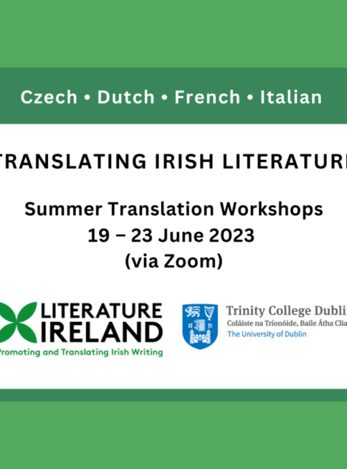 Summer Literary Translation Workshops for Italian Translators of Irish Literature