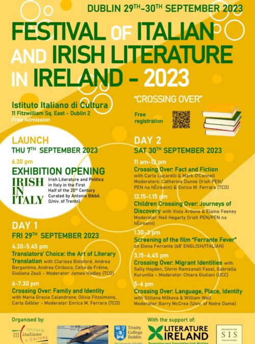 Fiili – Festival of Italian and Irish Literature in Ireland – 2023