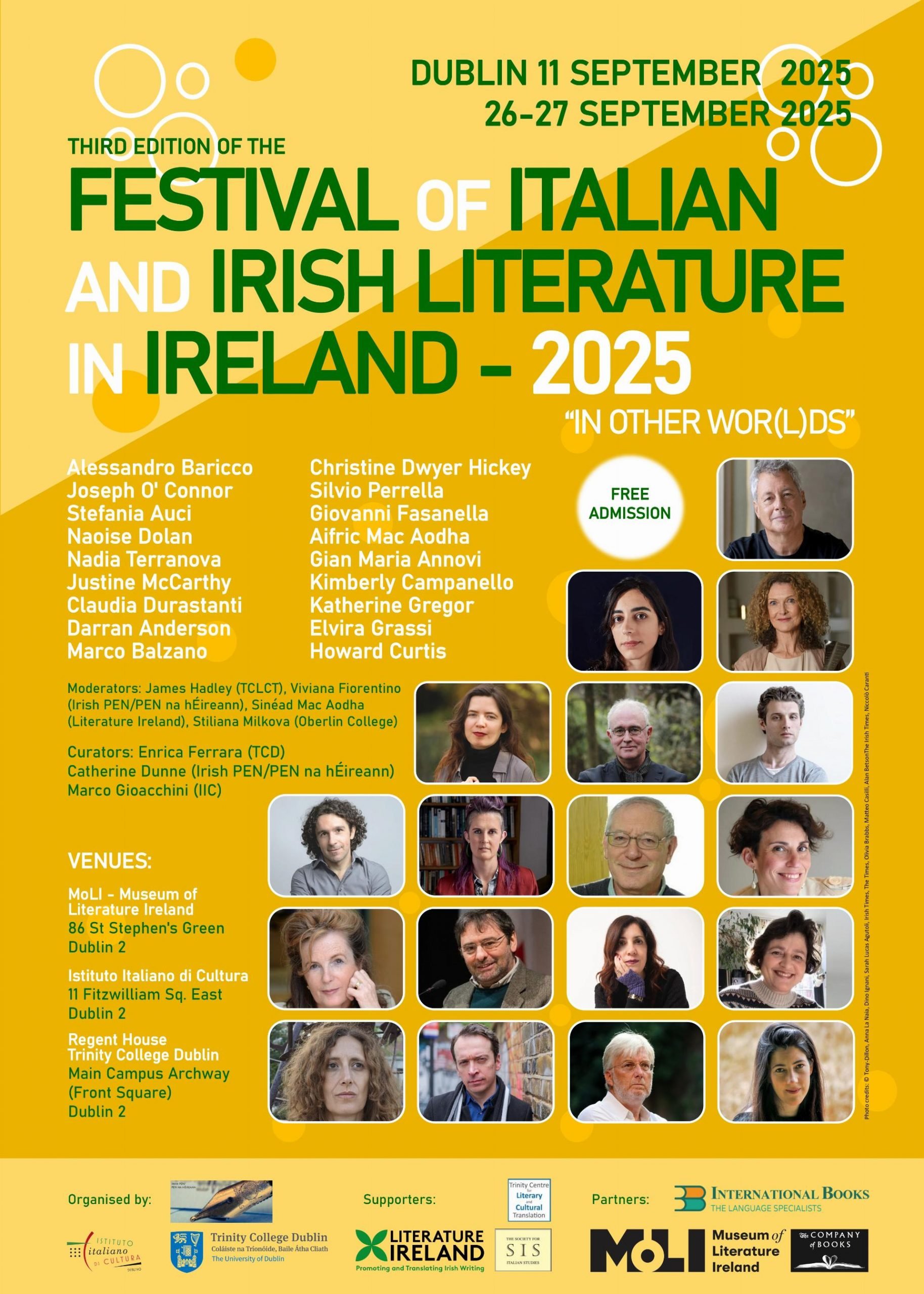 Dublin: Festival of Italian and Irish Literature in Ireland 2025