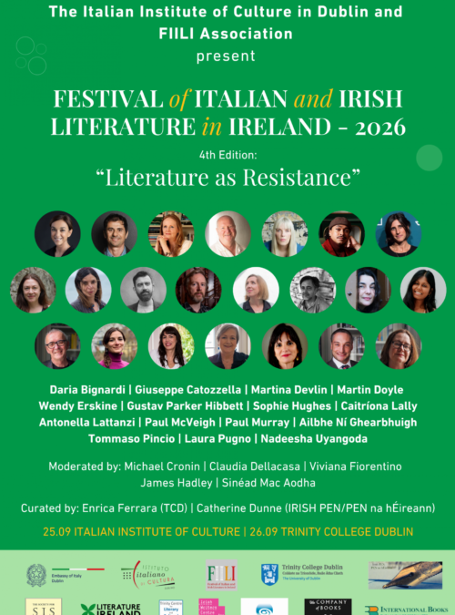 Dublin: Festival of Italian and Irish Literature in Ireland – 2026